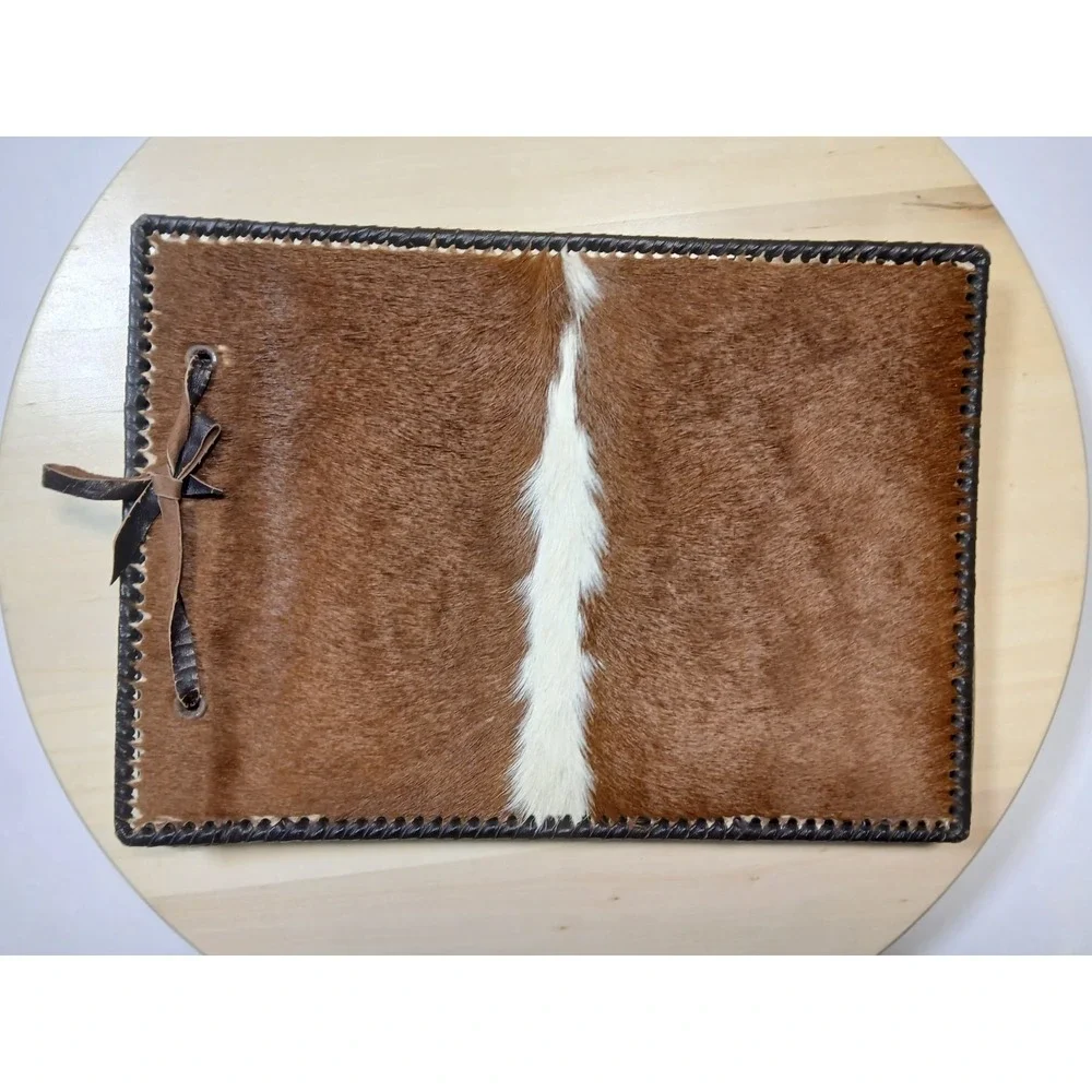 Vintage Argentine Cowhide Photo Album – Handmade Hair-on-Hide & Leather – Gaucho